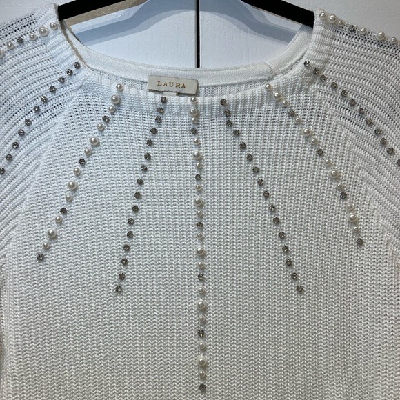 Laura Pearl & Rhinestone Detail Sweater - Picture 7 of 13